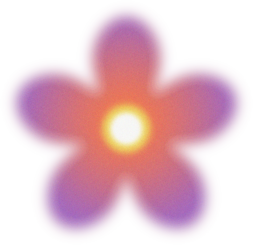 Blurry Glowing Gradient Flower 